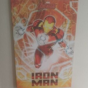 Marvel Iron Man Dynamic Poster in Red and Orange